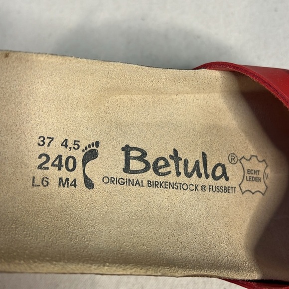 Betula by Birkenstock Red Slide Sandals Size 37 - Picture 7 of 10